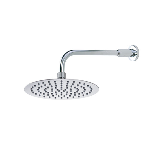 Methven Stainless Steel Round 200mm 1 Function Wall Shower on Straight Arm