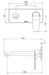 Phoenix Arlo Wall Basin / Bath Mixer Set 200mm (Trim Kit Only) – 6 Star – Lead Free