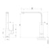 Phoenix Teva Sink Mixer 200mm Squareline – 6 Star – Lead Free