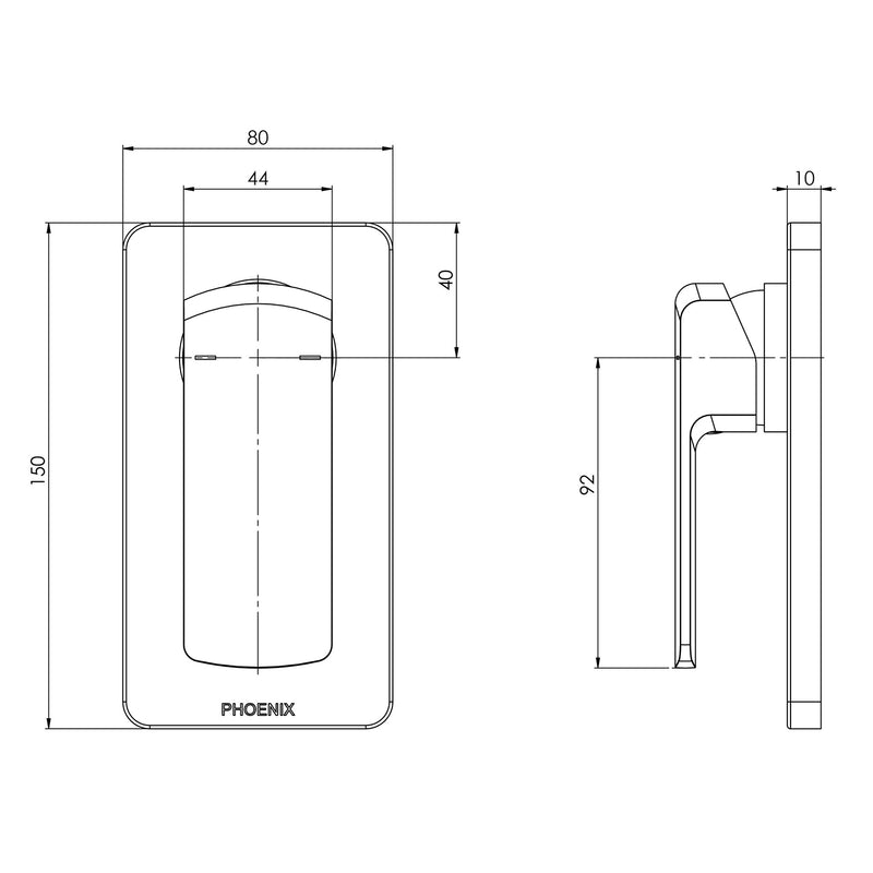 Phoenix Teva Shower / Wall Mixer Trim Kit Only