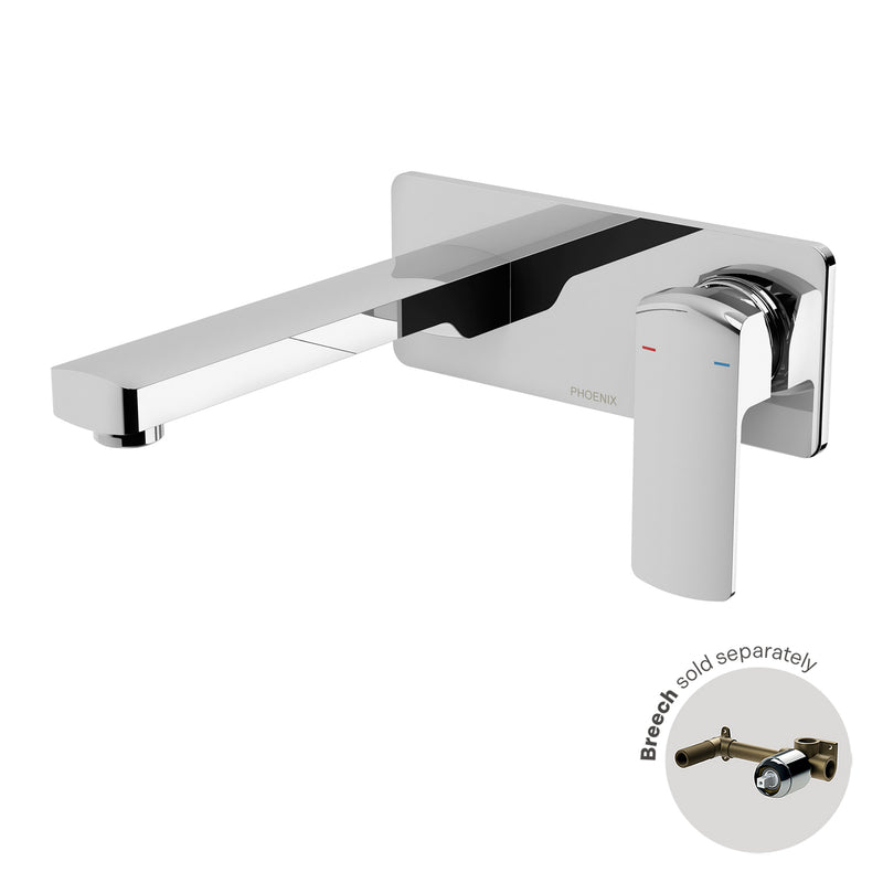 Phoenix Teva Wall Basin / Bath Mixer Set 200mm (Trim Kit Only) – 6 Star – Lead Free