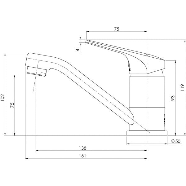 Phoenix Ivy MKII Swivel Basin Mixer