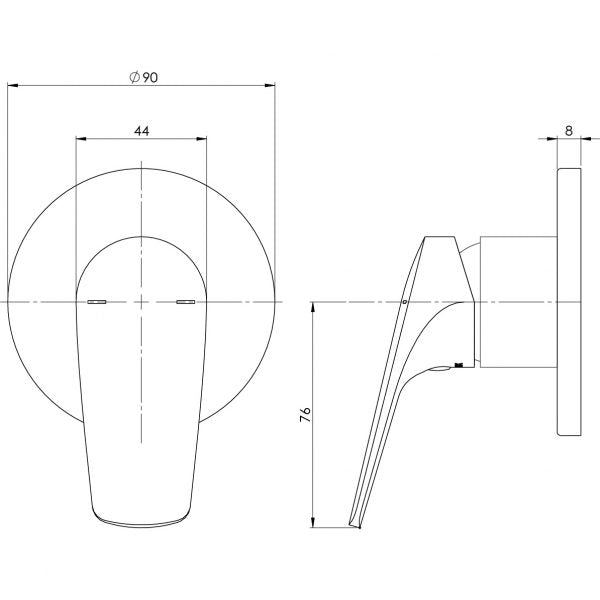 Phoenix Ivy MKII Shower / Wall Mixer Trim Kit