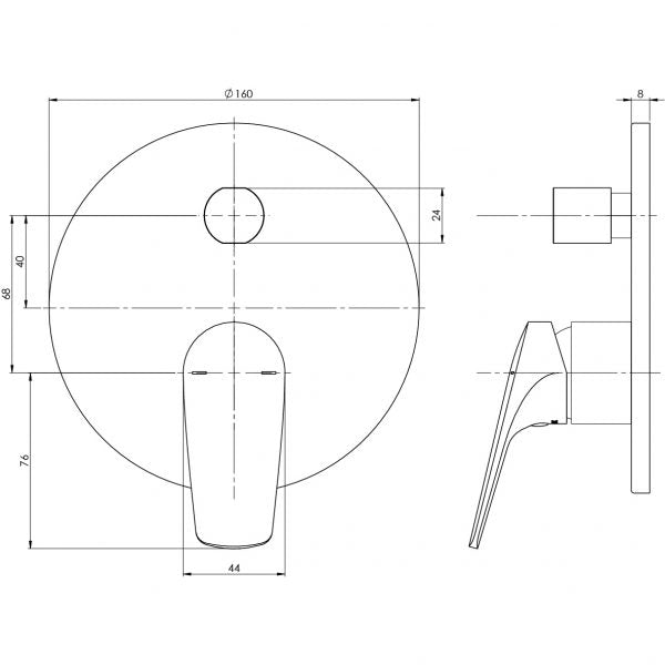 Phoenix Ivy MKII Shower / Bath Diverter Mixer Trim Kit