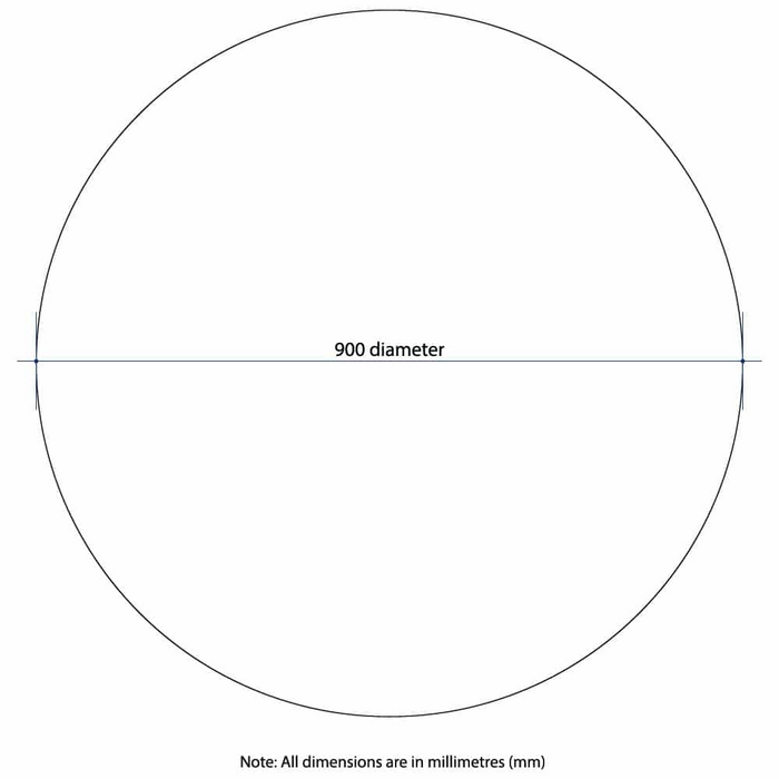 Thermogroup Kent 18mm Bevel Round Mirror Glue-to-Wall and Demister