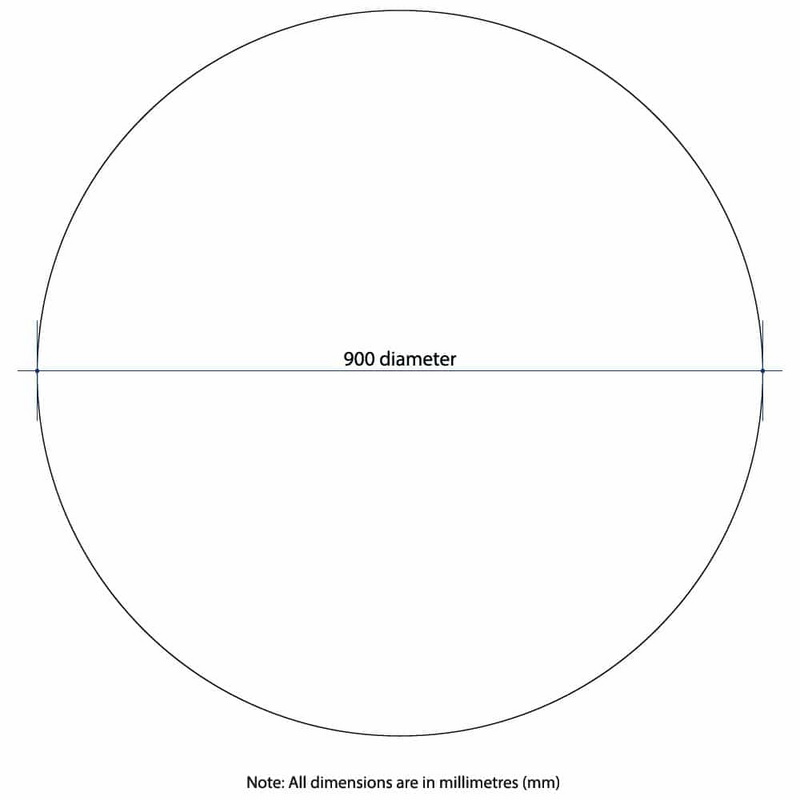 Thermogroup Kent 18mm Bevel Round Mirror Glue-to-Wall