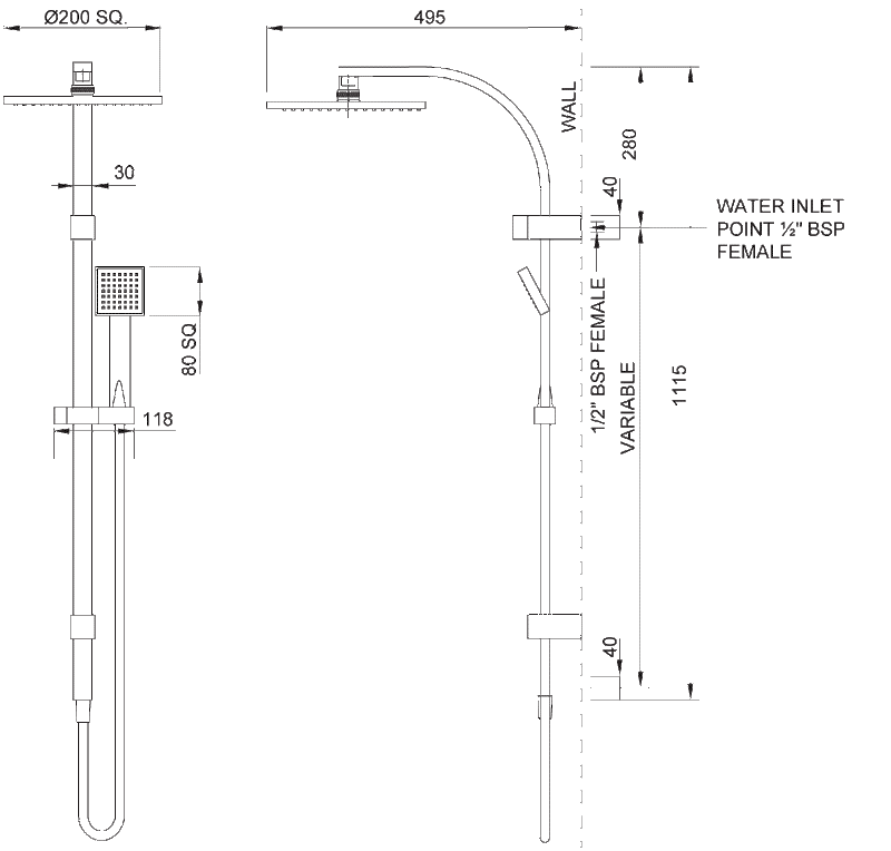 Methven Rere Twin Shower System