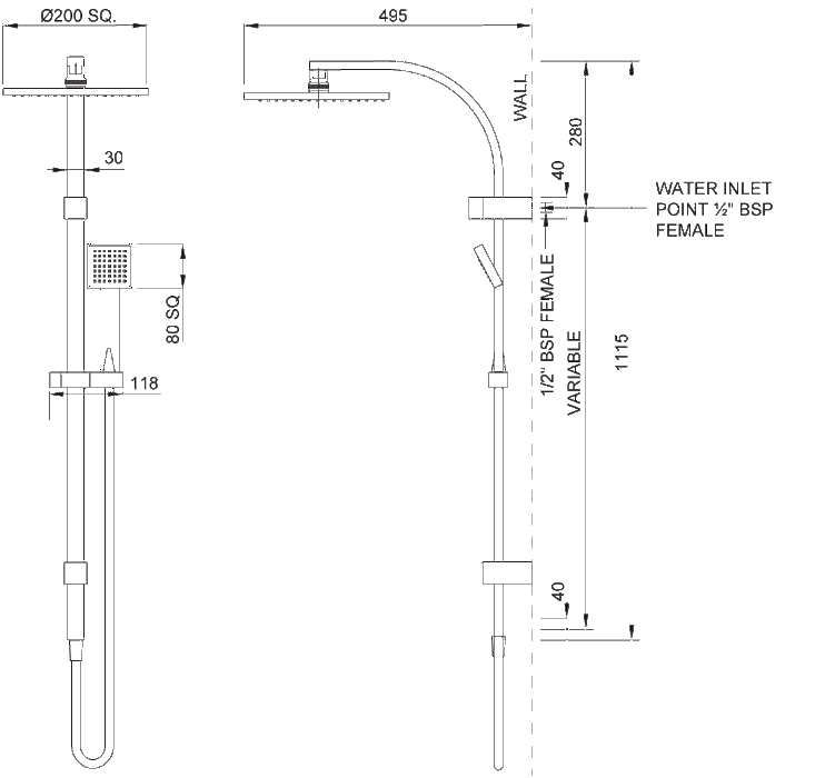 Methven Rere Twin Shower System