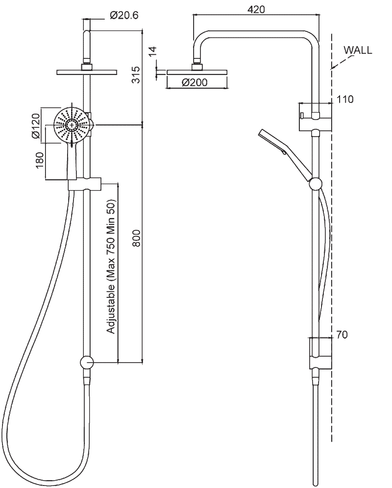 Methven Krome Twin Shower System