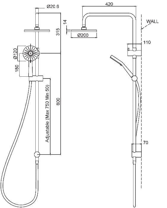 Methven Krome Twin Shower System