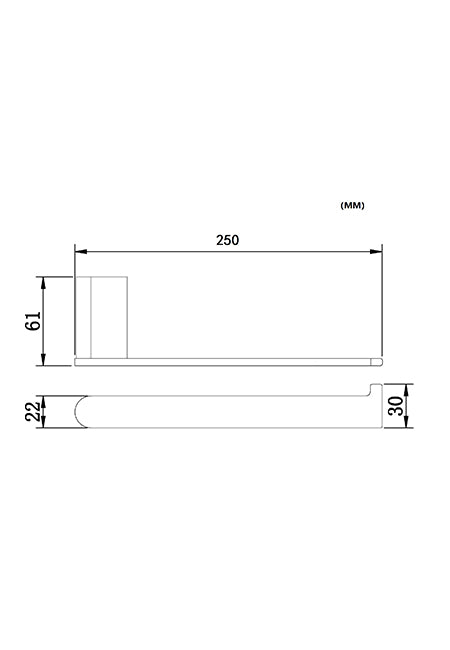 Azzura 19 SERIES Towel Bar Matte Black