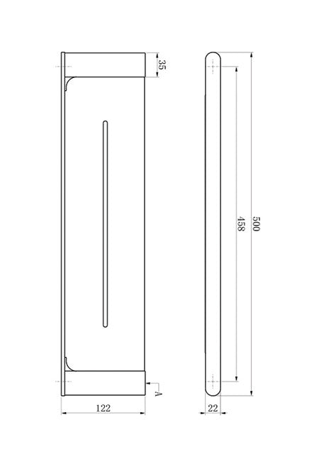 Azzura 19 Series Shower Shelf Matte Black