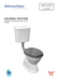 Johnson Suisse  Colonial Feature S Trap Toilet Suite, Mahogany Seat