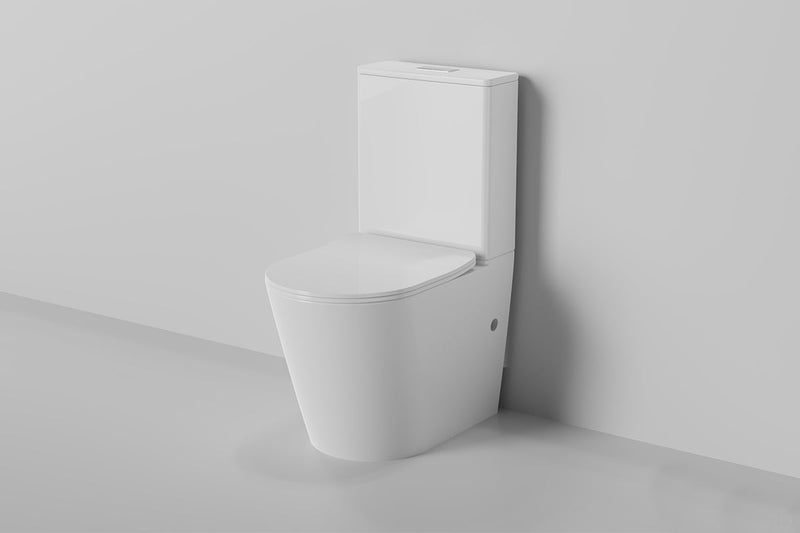 Zumi Extra High Rimless Tornado Wall Faced Toilet Suite WELS 4 Star 4.4L/Full