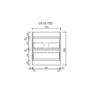 Aulic Max Finger Pull Cabinet  750mm