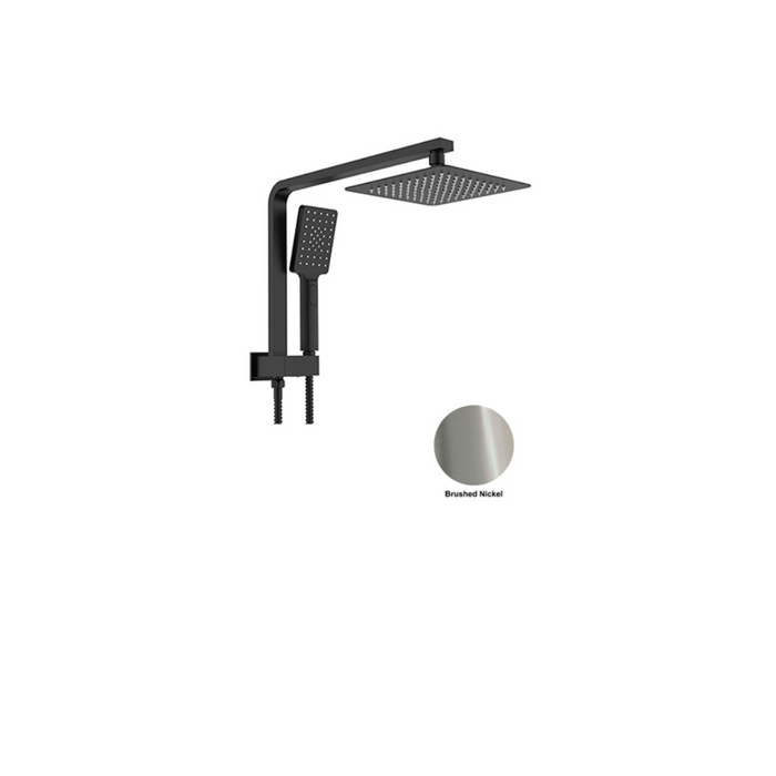 Azzura 50 Series Shower Rail Combo Fixed Set Matte Black