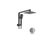 Azzura 50 Series Shower Rail Combo Fixed Set Matte Black