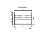 Aulic Wall Hung Finger Pull Cabinet 750mm