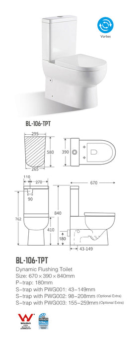 Modica 106 Back to Wall Toilet Suite