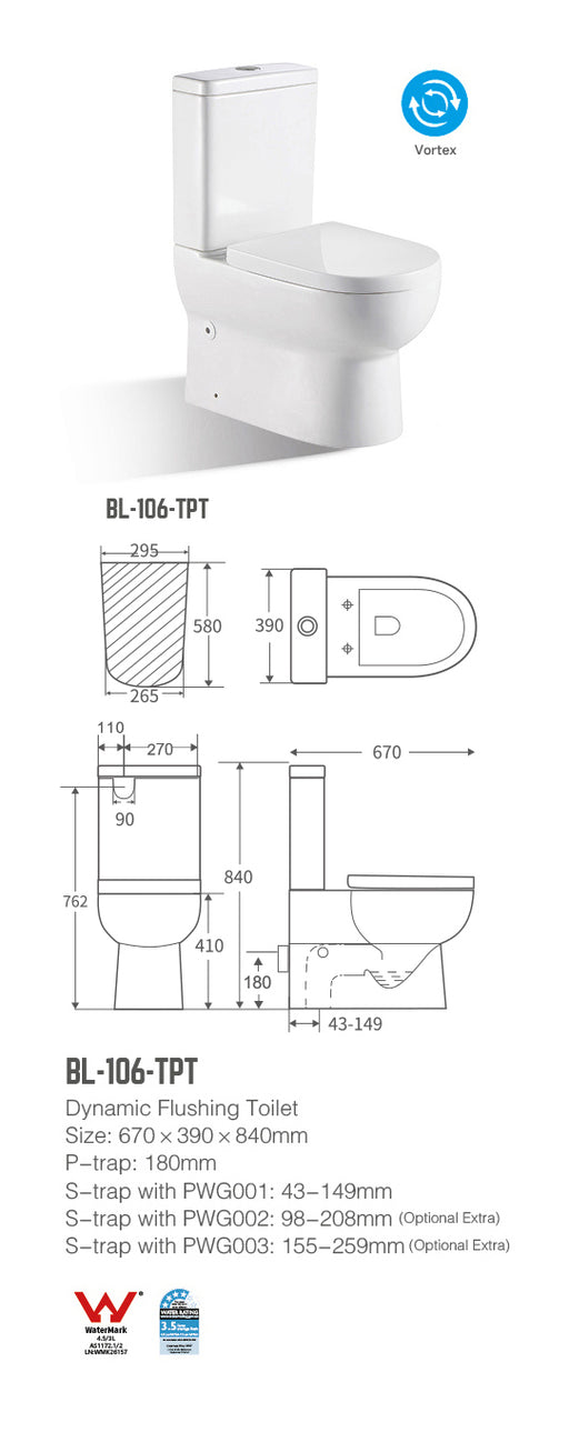 Modica 106 Back to Wall Toilet Suite