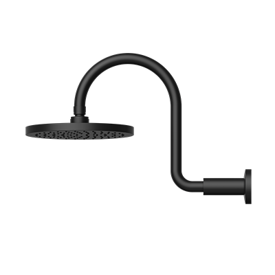 Methven Krome 200mm Wall Shower on Swan Neck Arm