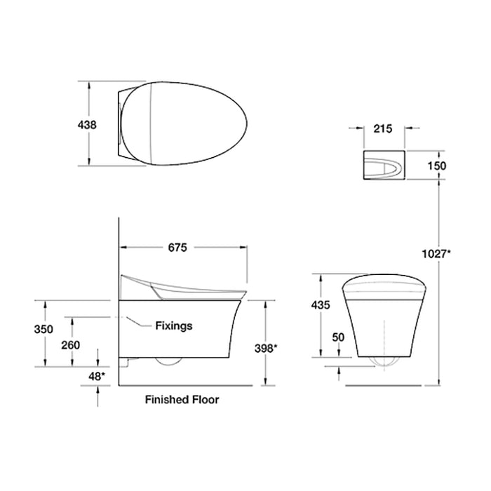 Kohler Veil Intelligent Wall Hung Toilet