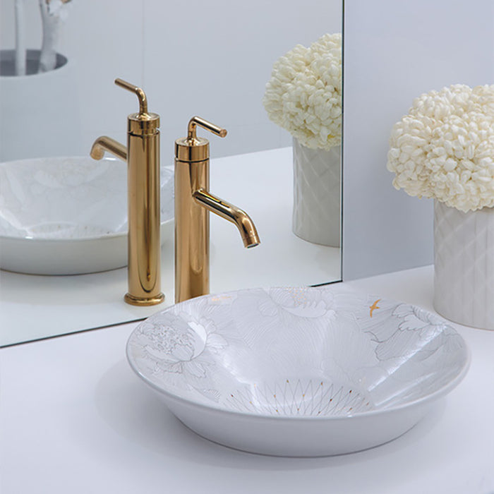 Kohler Empress Bouquet on Conical Bell Vessel Basin