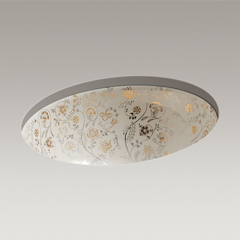 Kohler Mille Fleurs™ Gold and Platinum design on Caxton