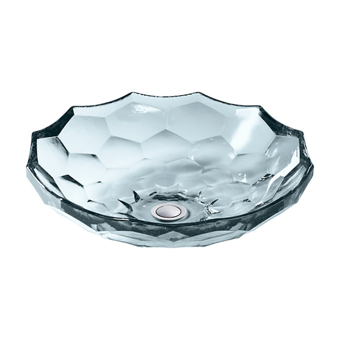 Kohler Briolette Faceted Glass Vessel Basin-Translucent Dusk