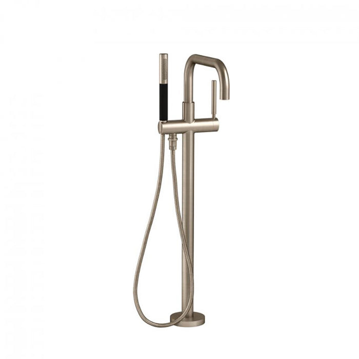 Kohler Purist Floor Mount Bath Filler with Mounting Plate-Brushed Bronze