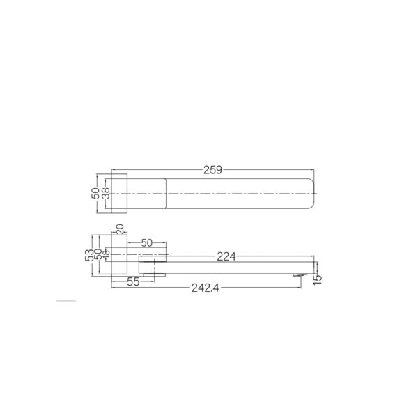 Nero Celia Swivel Bath Spout