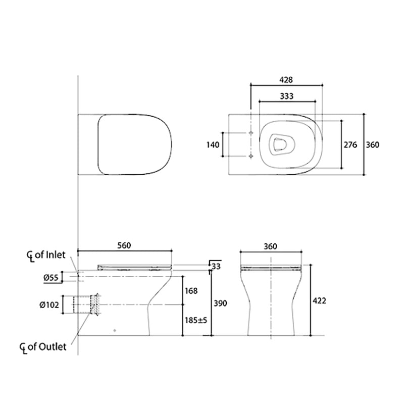 Kohler ModernLife® Wall Faced Toilet with Elite Seat