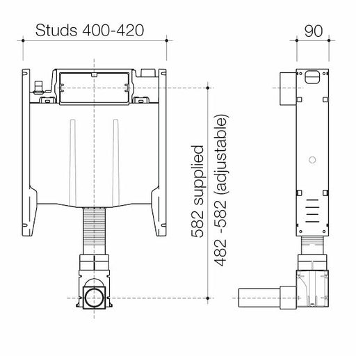 Caroma INVISI 2 4.5/3L Cistern Adjust