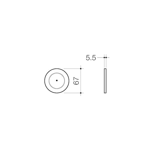Caroma Invisi Series II® Round Single Flush Custom Buttons - Satin