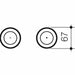 Caroma Invisi Series II® Round Dual Flush Remote Buttons (Plastic) Chrome