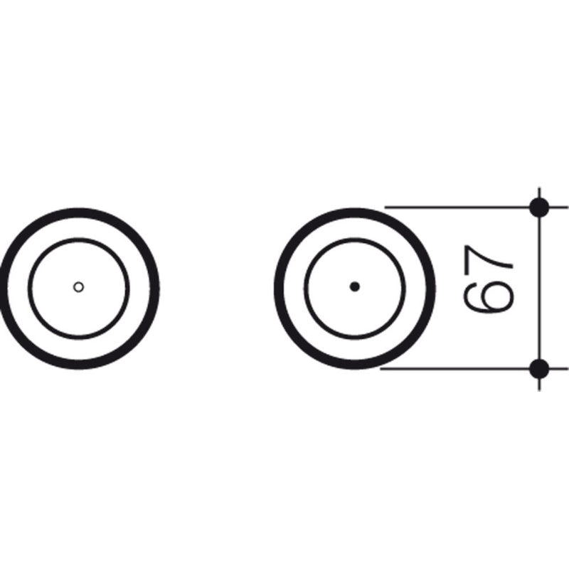 Caroma Invisi Series II® Round Dual Flush Remote Buttons (Plastic) Satin