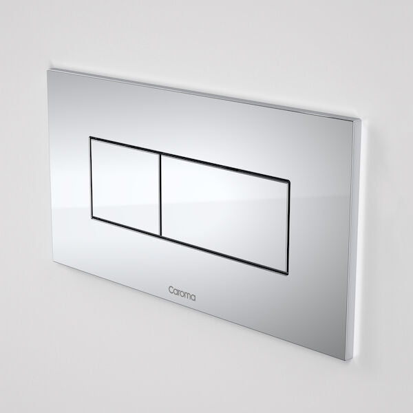 Caroma Invisi Series II® Rectangle Dual Flush Plate & Buttons (Metal) Satin