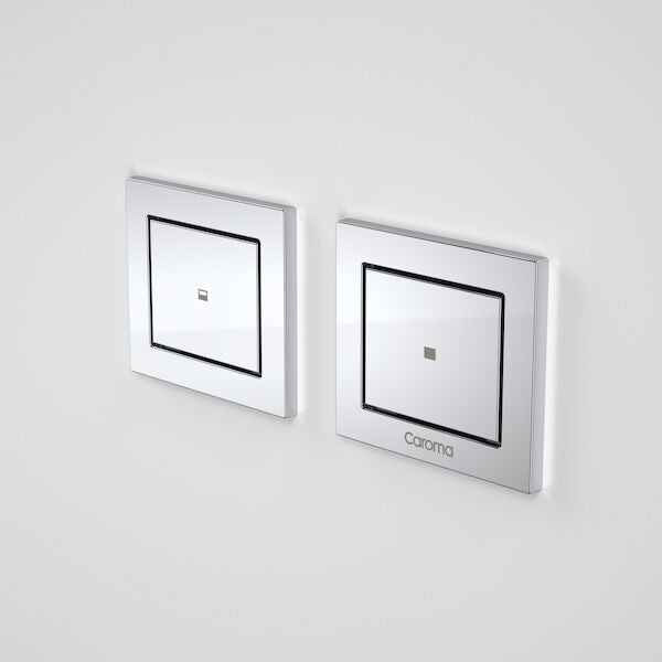 Caroma Invisi Series II® Rectangle Dual Flush Remote Buttons (Plastic) Chrome