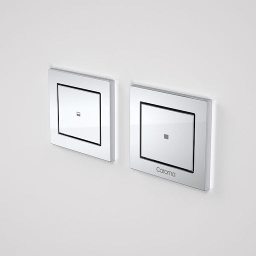Caroma Invisi Series II® Rectangle Dual Flush Remote Buttons (Plastic) Chrome