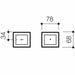 Caroma Invisi Series II® Rectangle Dual Flush Remote Buttons (Plastic) Chrome
