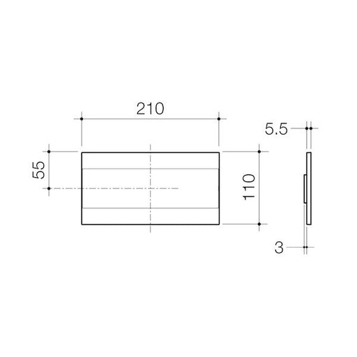 Caroma Invisi Series II® Blank Access Panel - Satin