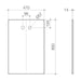 Caroma Invisi Series II® Large Dual Flush Access Stainless Steel Panel