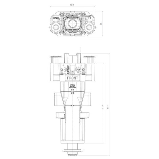 Caroma 4.5/3 Outlet Valve Assembly