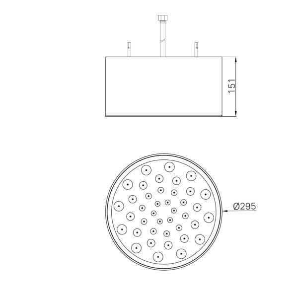 Nero Serenity Ceiling Shower Head