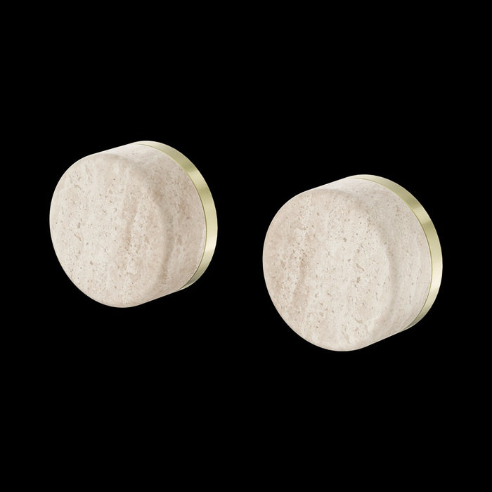 Nero Serenity Wall Top Assembly with Rome Travertine Handle