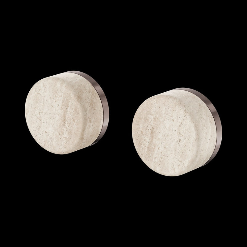 Nero Serenity Wall Top Assembly with Rome Travertine Handle