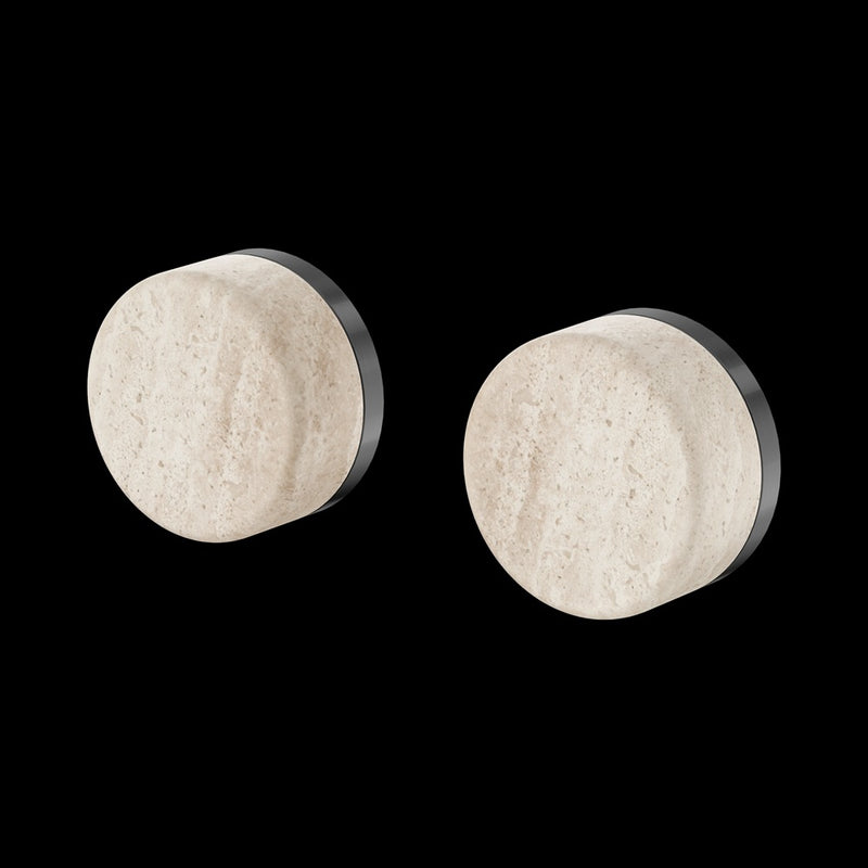 Nero Serenity Wall Top Assembly with Rome Travertine Handle