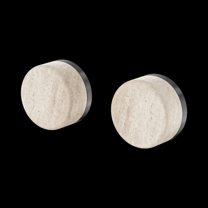 Nero Serenity Wall Top Assembly with Rome Travertine Handle