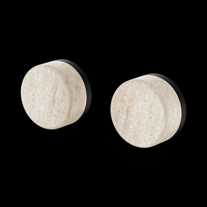 Nero Serenity Wall Top Assembly With Rome Travertine Handle