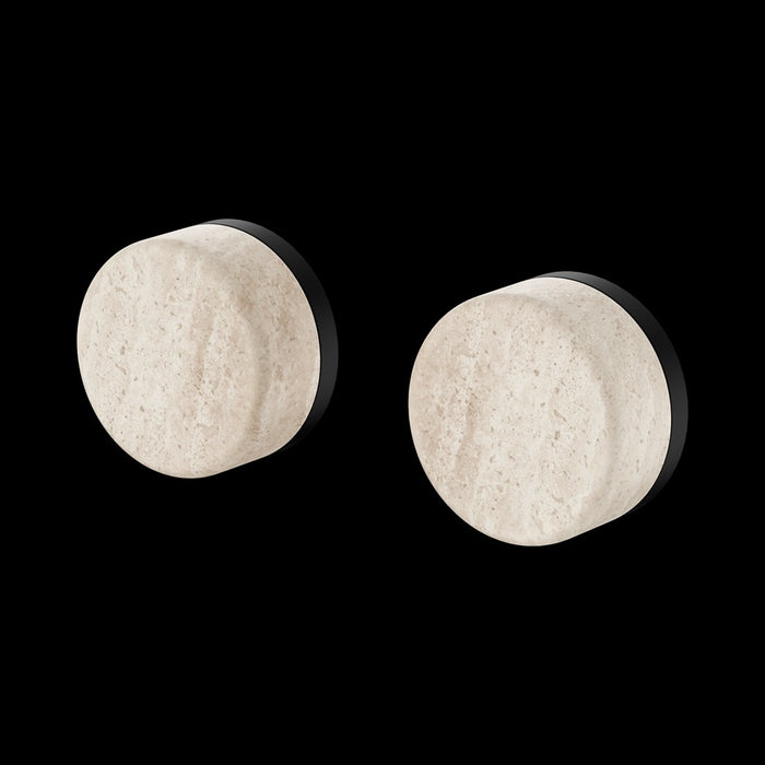 Nero Serenity Wall Top Assembly With Rome Travertine Handle